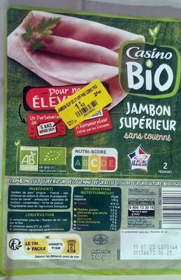 Jambon supérieur sans couenne