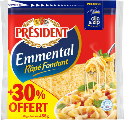 President emmental rape fondant 350g+30% offert