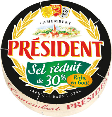 Camembert president sel reduit de 30% 250g