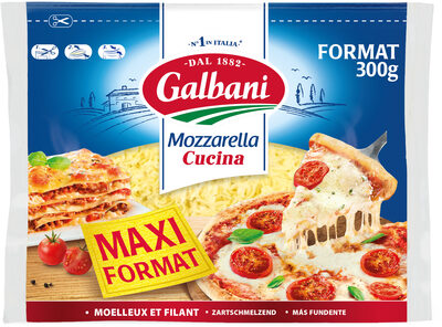 GALBANI MOZZARELLA CUCINA RAPEE MAXI FORMAT 300g x12