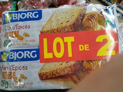 Pain d?Epices au miel Bio 2x300 g
