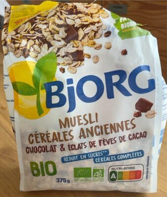 Muesli céréales anciennes Chocolat et éclats de fève dd cacao