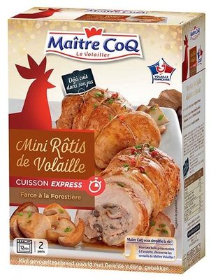 Mini rôtis de volaille farce à la forestière