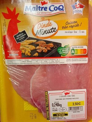 Escalopes dinde fine Maitre Coq vegetal x2