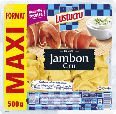 Lustucru ravioli jambon cru 500g