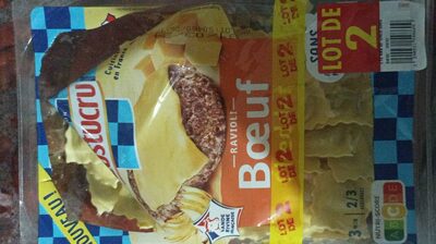Lustucru lot 2 ravioli boeuf cheddar 300g x4