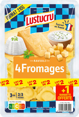 Lustucru ravioli 4 fromages 310g - lot de 2 + 1 offert