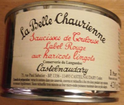 Saucisses de Toulouse label rouge aux haricots lingot