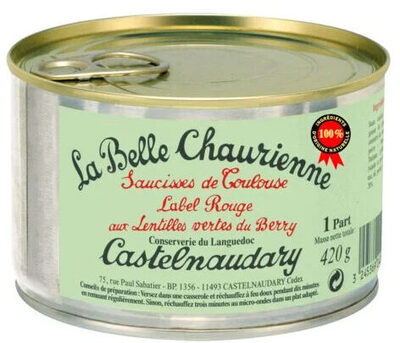Saucisses de Toulouse aux lentilles vertes