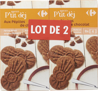 biscuits p'tit dej au pépites de chocolat