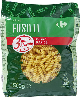 Fusilli cuisson rapide 3mn Al dente