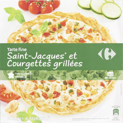 Tarte Fine, Noix de Saint-jacques et Courgettes grillées