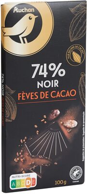 74% noir fèves de cacao