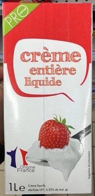 Crème entière liquide (30 % MG)
