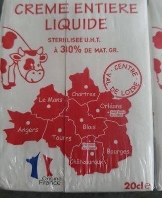 Crème entière liquide