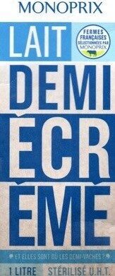 Lait demi-écrémé