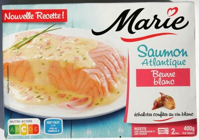 Saumon Atlantique au beurre blanc - échalotes confites au vin blanc