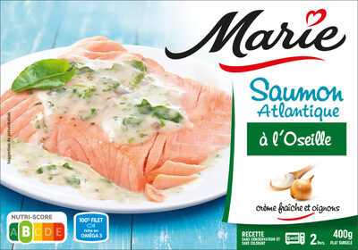 Saumon Atlantique à l'oseille - crème fraiche & oignons