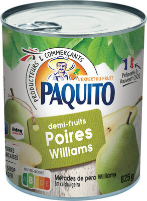 Poires williams demi-fruits au sirop léger