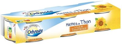 Miettes de thon à l'huile de tournesol 3x80g (1/10)