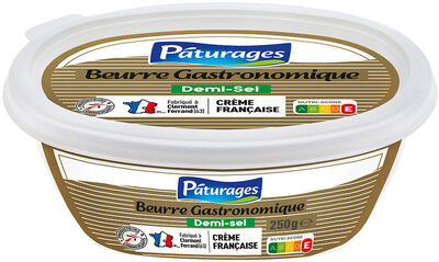 BEURRE GASTRO 1/2 SEL BARQUETTE 250g origine France