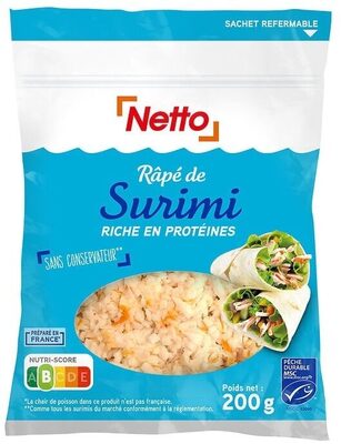 Râpé de surimi saveur crabe - MSC - 200g