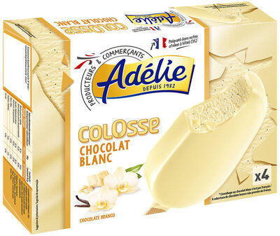 Colosse vanille (G) enrobage chocolat blanc x4 - 120mL