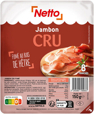 Jambon cru fumé 150g