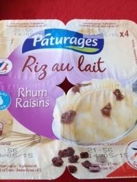 Riz au lait rhum raisins
