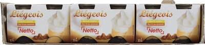 Liegeois saveur vanille sur lit de caramel 4x100g