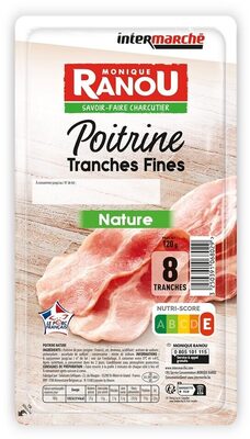 Poitrine tranches fines natures 120g ranou
