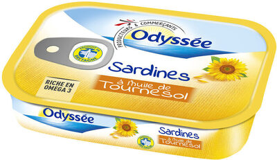 Sardines à l'huile de tournesol 135g (1/5)