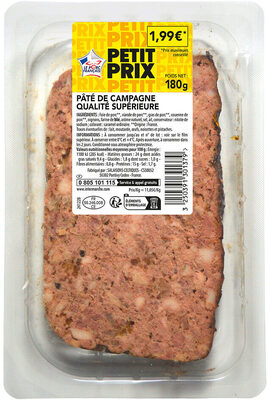 PATE DE CAMPAGNE QUALITE SUPERIEURE 180G FE Massif LS