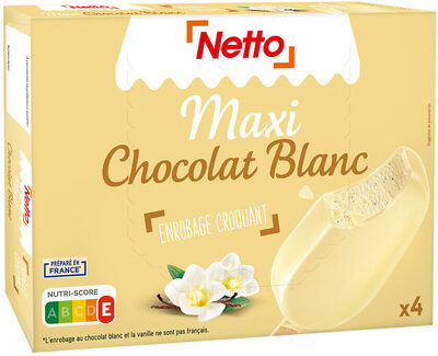 Maxi vanille (G) enrobage chocolat blanc x4 - 120mL