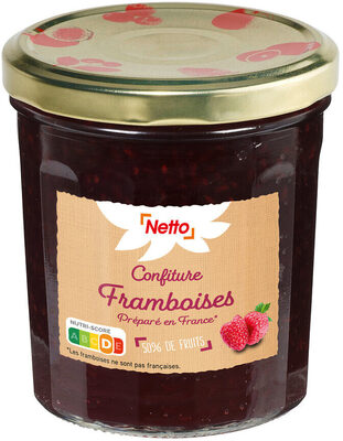 CONFITURE de framboises 50% fruits