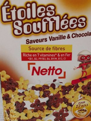 Netto Cereales Etoiles Soufflees Vanille&chocolat
