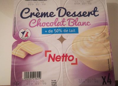 Cd chocolat blanc netto 4x115g