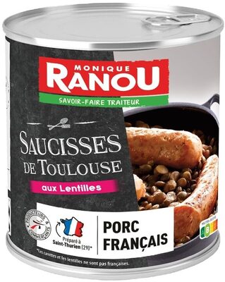 Saucisses de Toulouse cuisinées aux lentilles 840g