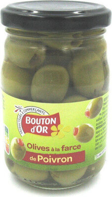 Bocal 21 cl d'olives à la farce de poivron - 120 g