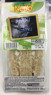 Maxi thon crudites oeufs