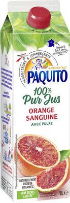 100% pur jus orange sanguine avec pulpe