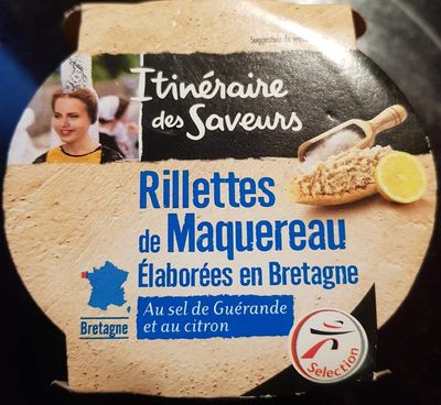 Itineraire des Saveurs, Rillettes de maquereau au citron, le pot de 125 g