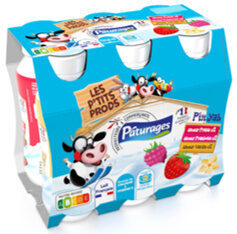 P'tit Yab - Yaourt à boire fraise / framboise / vanille