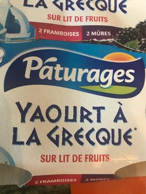 Pâturages Yaourt à la grecque sur lit de fruits les 4 pots de 150 g offre spéciale