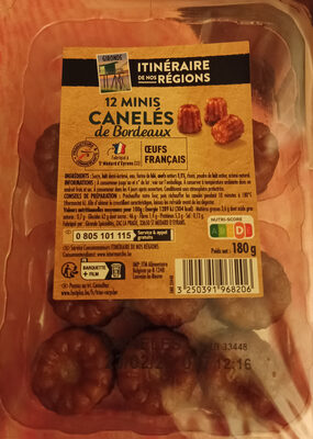 Mini canele bordeaux x12 180g