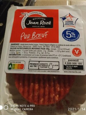 Steaks hachés pur bœuf 5% M.G
