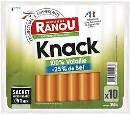 Knack volaille tsr x10 350g