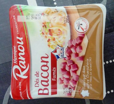Dès de bacon fumés