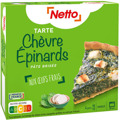 Tarte Chèvre Epinards surgelée 400g