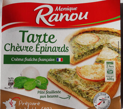 Tarte chèvre épinards